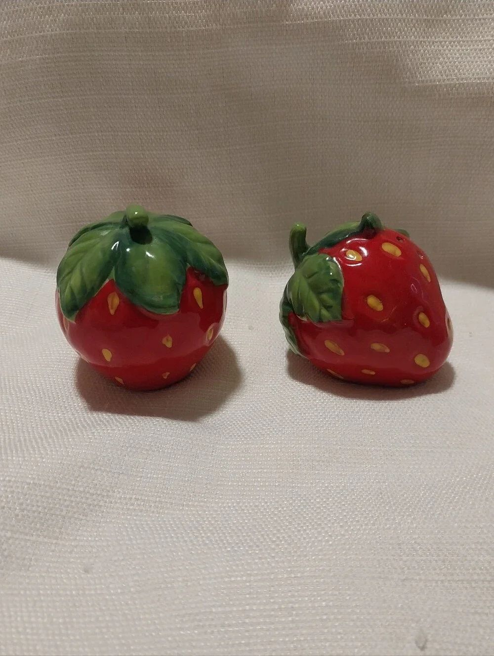 Cost Plus World Market Ceramic Strawberry Salt & Pepper Skakers